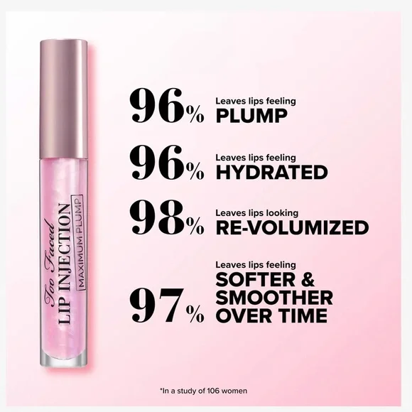 Too Faced Lip Injection Maximum Plump Lip Gloss - Travel Size - Picture 5 of 7